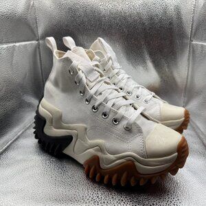 Size M7.5/W9 Converse Run Star Motion White Black Unisex Platform‎ Shoes 171546C